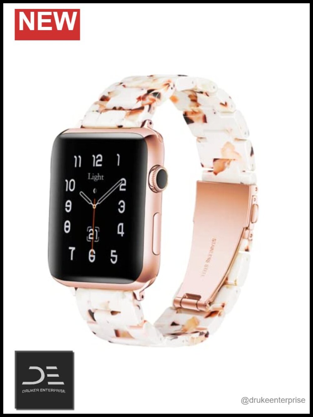 Lightweight Resin iWatch Band for Women Men 38-46mm